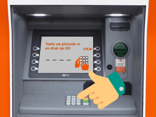 De geldautomaat